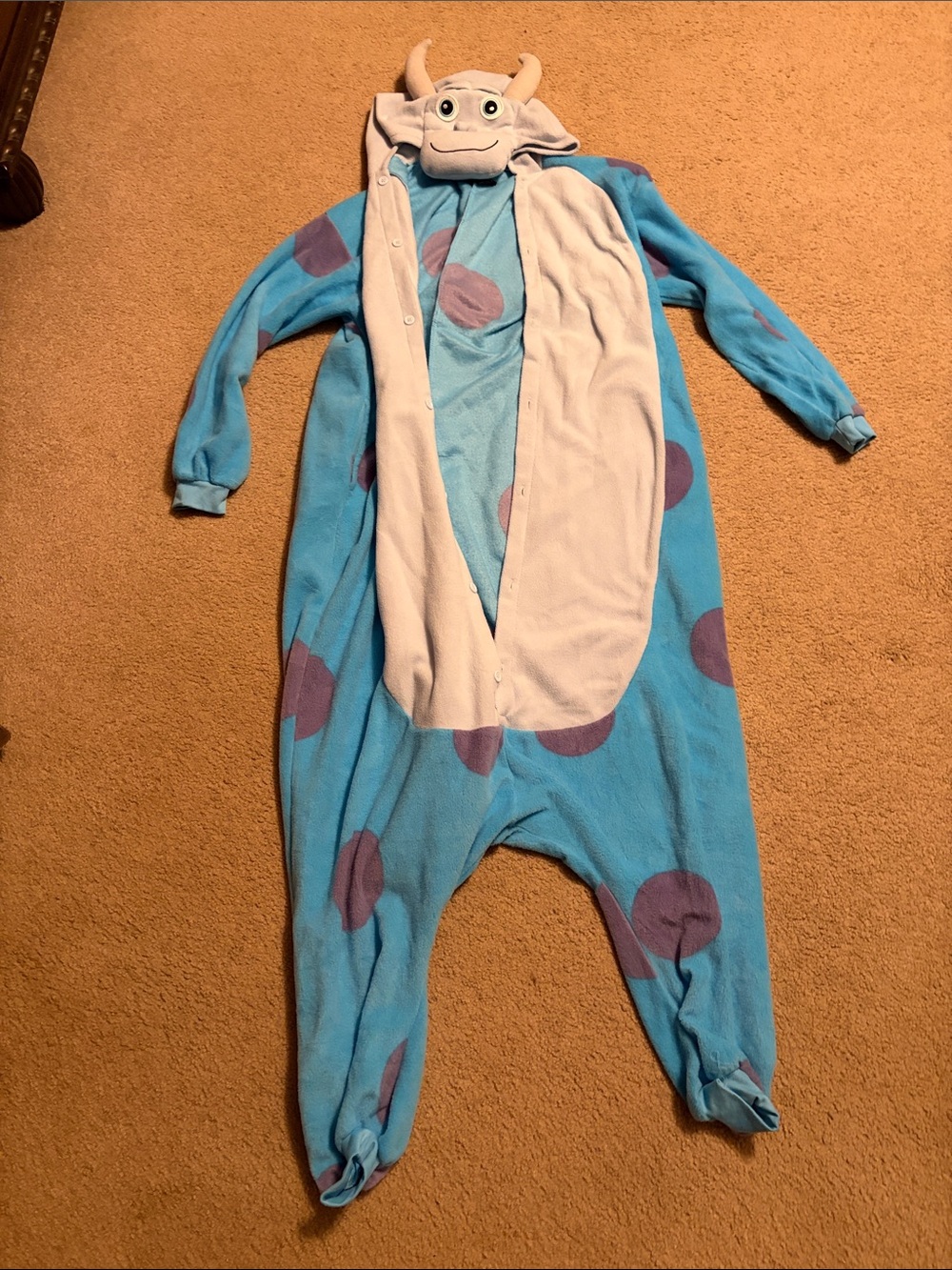 Blue Sully Hoodie Onesie- Halloween costume